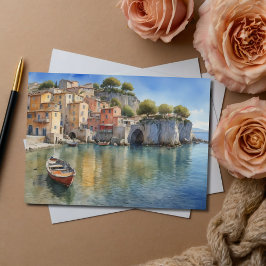 Cartão Postal Cartão-postal da Aldeia Mediterrânica