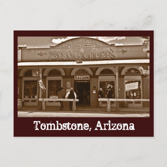 Cartão Postal Cartão-postal da Arizona Saloon Tombstone do Big N (Frente)