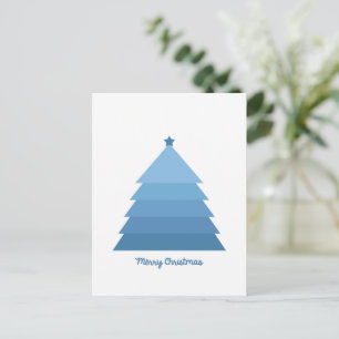 Cartão Postal Cartão-postal da árvore de Natal azul