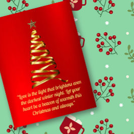 Cartão Postal Cartão-postal da Árvore de Natal da Faixa de ouro