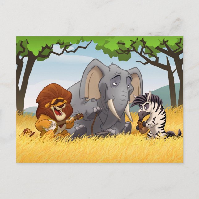 Cartão Postal Cartão-postal da Banda Safari Jug (Frente)