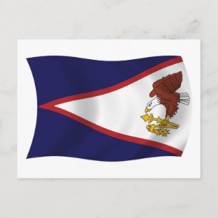 Cartão Postal Cartão-postal da Bandeira da Samoa Americana