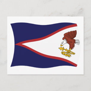 Cartão Postal Cartão-postal da Bandeira da Samoa Americana