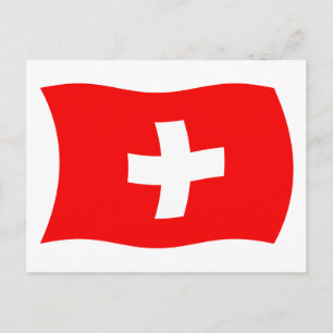 Cartão Postal Cartão-postal da bandeira da Suíça