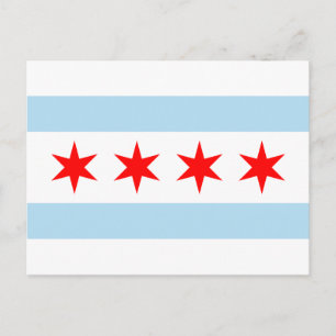 Cartão Postal Cartão-postal da Bandeira de Chicago