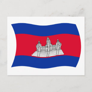 Cartão Postal Cartão-postal da bandeira do Camboja