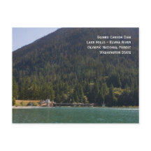 Cartão-postal da barragem de Canyon no Lago Mills