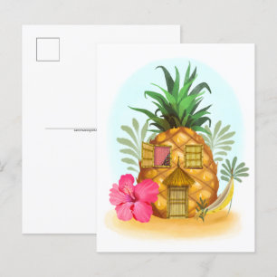 Cartão Postal Cartão-postal da Beach Pineapple