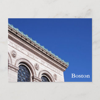 Cartão Postal Cartão-postal da Biblioteca Pública de Boston