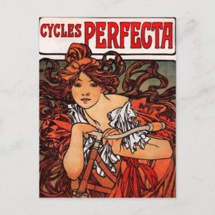 Cartão Postal Cartão-postal da Bicicleta Alphonse Mucha