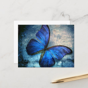 Cartão Postal Cartão-postal da borboleta azul
