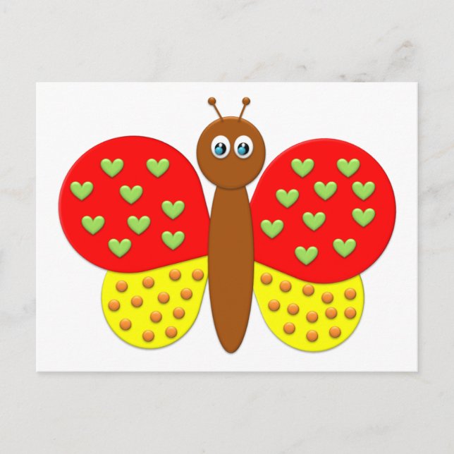 Cartão Postal Cartão-postal da Borboleta BonBon Fantasy (Frente)