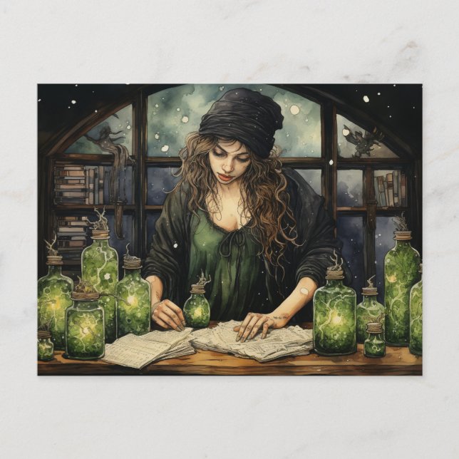 Cartão Postal Cartão-postal da bruxa (Frente)