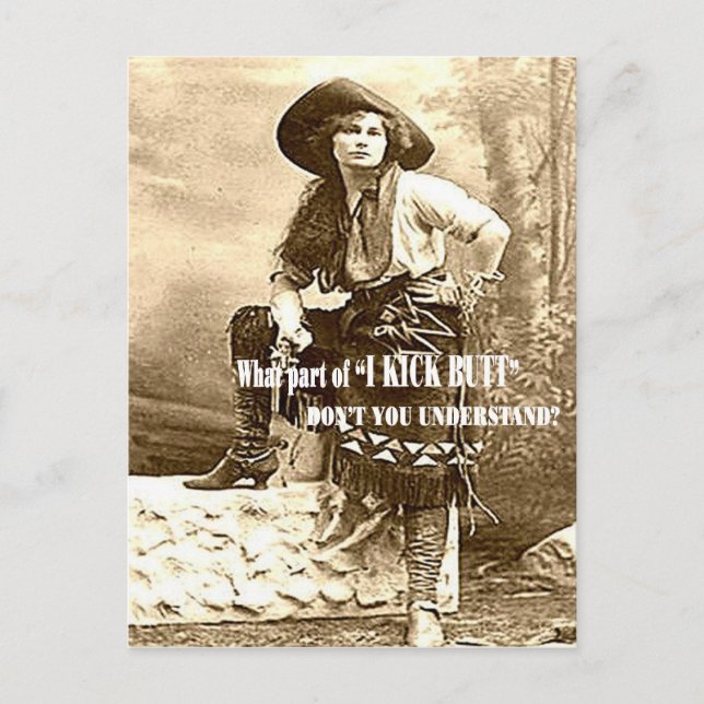 Cartão Postal Cartão-postal da Bumbum Western Cowgirl (Frente)