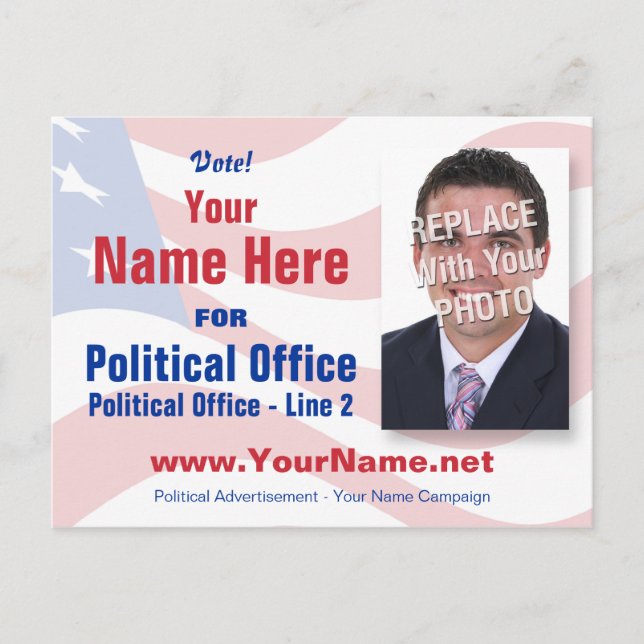 Cartão Postal Cartão-postal da campanha eleitoral - Não-partidár (Frente)