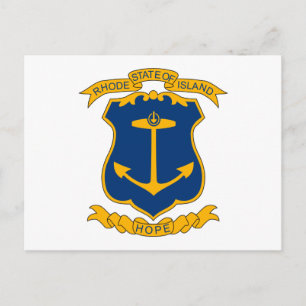 Cartão Postal Cartão-postal da Casaco de Armas de Rhode Island