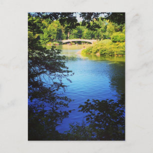 Cartão Postal Cartão-postal da Central Park Lake Arco Bridge NYC