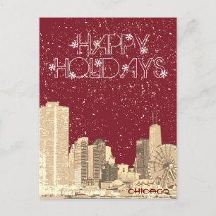 Cartão Postal Cartão-postal da Cidade Elegante de Chicago Modern