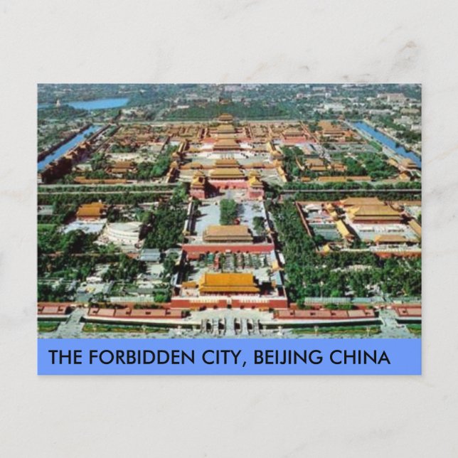 Cartão Postal Cartão-postal da cidade proibida de Pequim China (Frente)