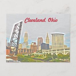 Cartão Postal Cartão-postal da Cleveland, Ohio West Bank View