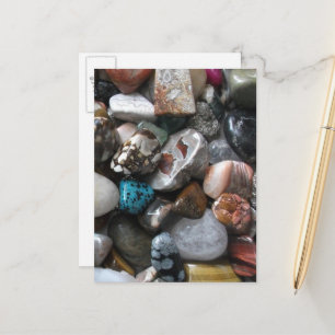 Cartão Postal Cartão-postal da coleção de rochas belas polidas