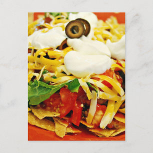 Cartão Postal Cartão-postal da Comida Taco Salad Mexicano