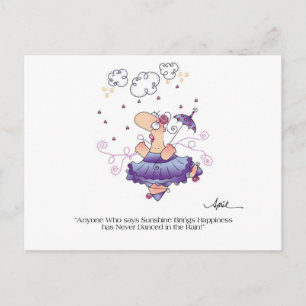 Cartão Postal Cartão-postal da DANÇA NA CHUVA, de abril McCallum