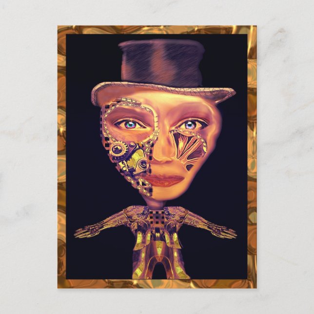 Cartão Postal Cartão-postal da Dançarina Cyborg Tap (Frente)