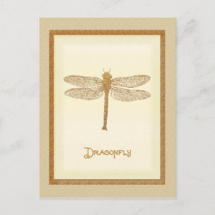 Cartão Postal Cartão-postal da Dragonfly de cobre