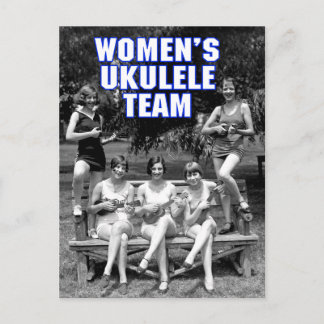 Cartão Postal Cartão-postal da equipe Uke da mulher