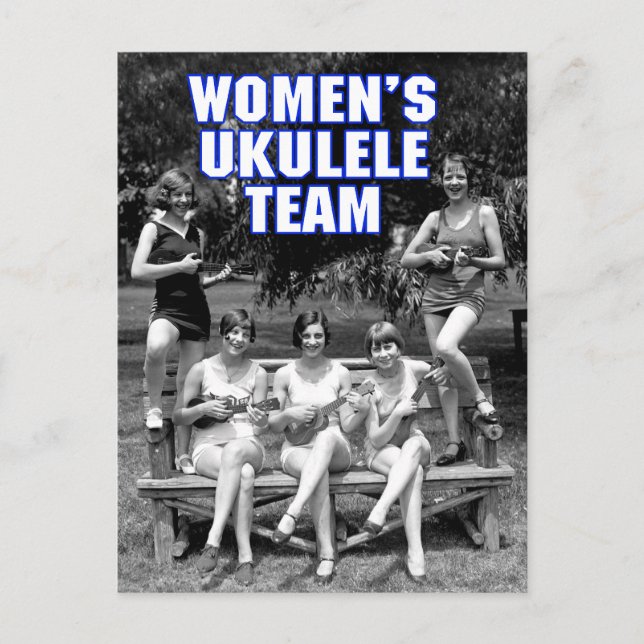 Cartão Postal Cartão-postal da equipe Uke da mulher (Frente)