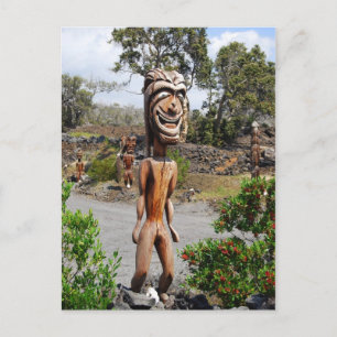 Cartão Postal Cartão-postal da Escultura Ki'i Havaiana