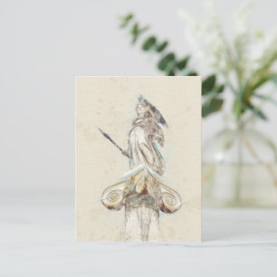 Cartão Postal Cartão-postal da Estátua Athena - Grego Antigo