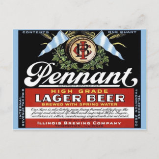 Cartão Postal Cartão-postal da etiqueta de bebidas da Vintage