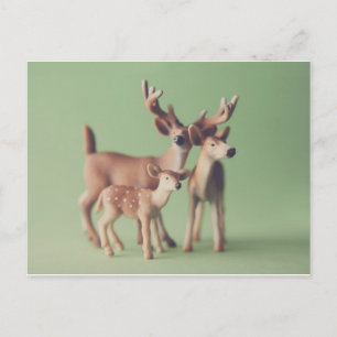 Cartão Postal Cartão-postal da família Deer