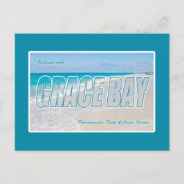 Cartão Postal Cartão-postal da Grace Bay Beach, Ilhas Turks e Ca
