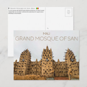 Cartão Postal Cartão-postal da Grande Mesquita de San, Mali