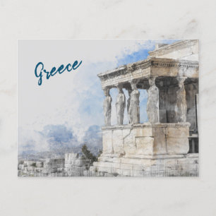 Cartão Postal Cartão-postal da Grécia Atenas - Viagem da Cidade 