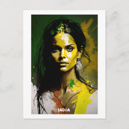 Cartão Postal Cartão-postal da Índia - Coleção Mundial das Mulhe