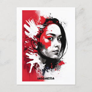 Cartão Postal Cartão-postal da Indonésia - Retrato - Mundo das M
