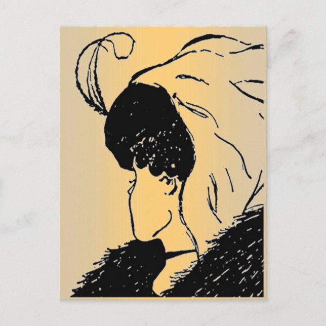 Cartão Postal Cartão-postal da jovem e velha mulher (Frente)