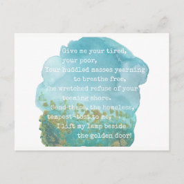 Cartão Postal Cartão-postal da Lady Liberty Poem