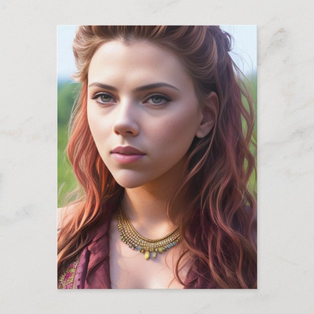 Cartão Postal Cartão-postal da linda mulher (Frente)