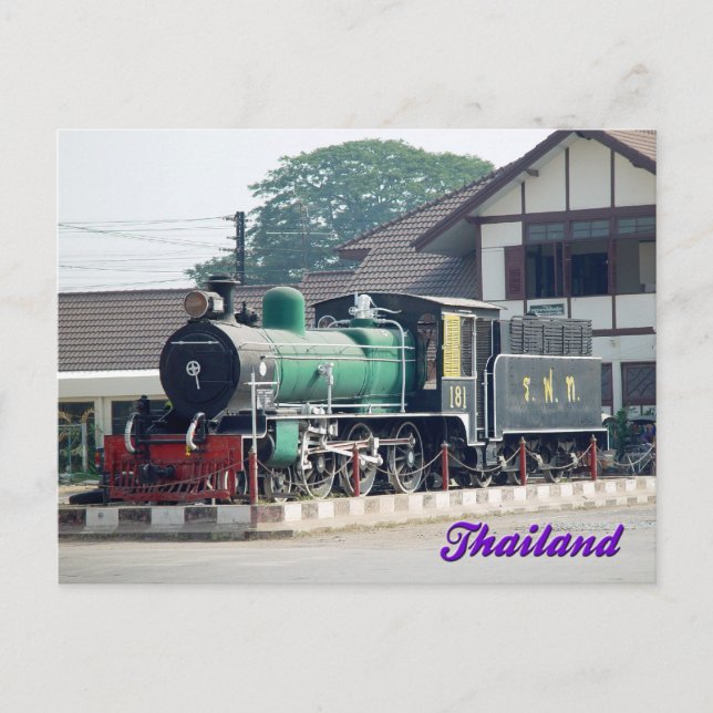 Cartão Postal Cartão-postal da Locomotiva Phitsanulok Tailândia (Frente)