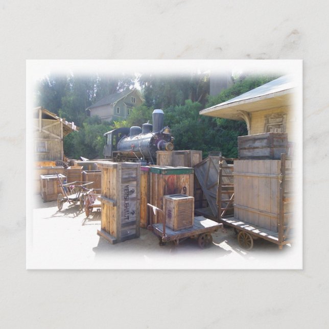 Cartão Postal Cartão-postal da Locomotiva Vintage! (Frente)