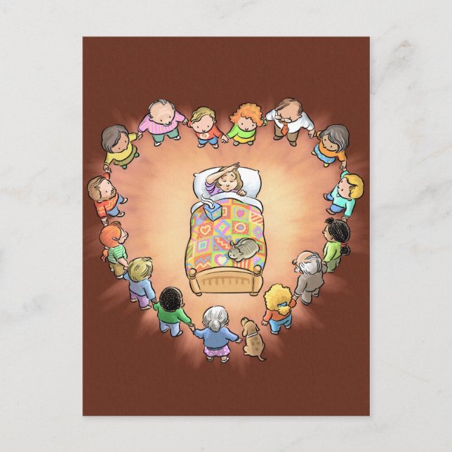 Cartão Postal Cartão-postal da Mãe Doente (Frente)