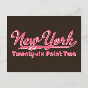 Cartão Postal Cartão-postal da Maratona Rosa New York 26.2