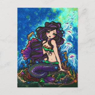Cartão Postal Cartão-postal da Marinha Mermaid Fantasy Marine Ar