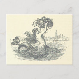 Cartão Postal Cartão-postal da Mermaid Vintage