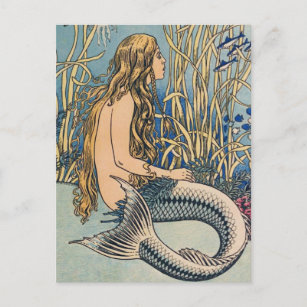 Cartão Postal Cartão-postal da Mermaid Vintage